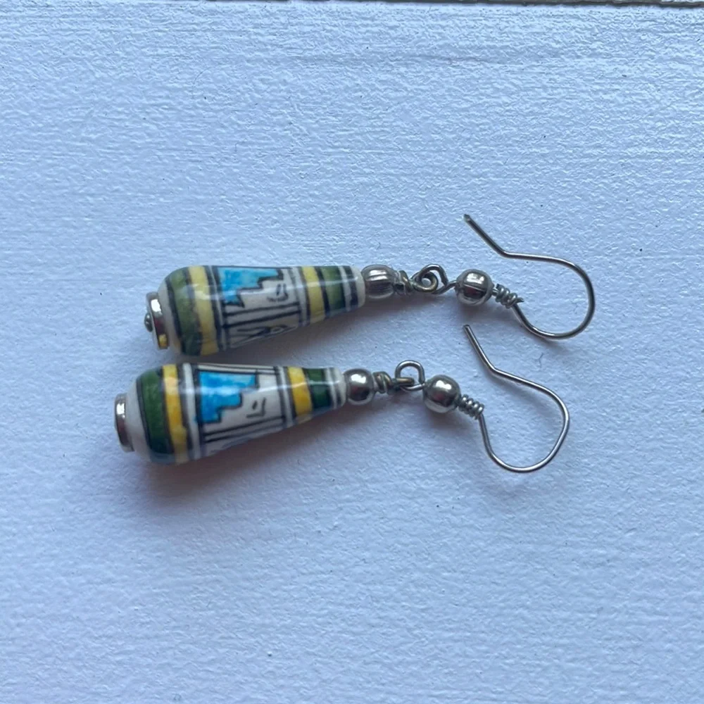 Brazilian bead earrings from Belo Horizonte Brazil.
